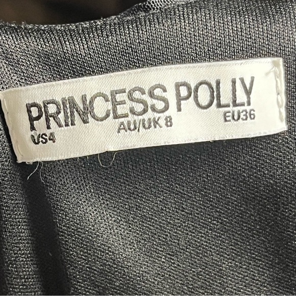 Princess Polly Maskell Long Sleeve Maxi Dress Black Sheer — Size 4 - Picture 12 of 14